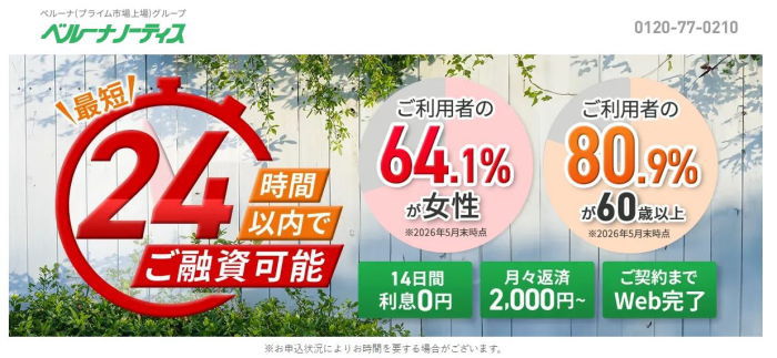 ベルーナノーティスHP画像