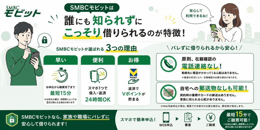 モビットアプリはバレずに借りれる説明画像