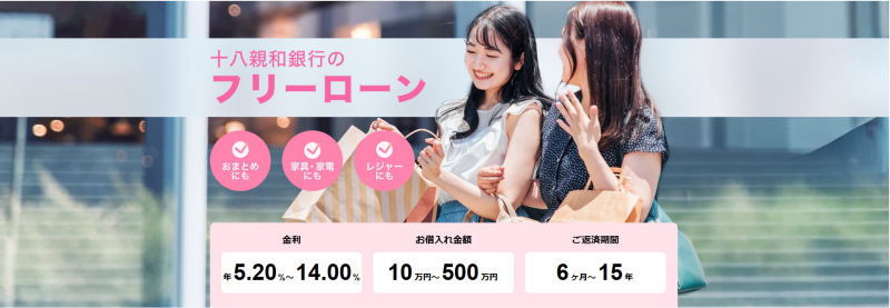 十八親和銀行フリーローン画像